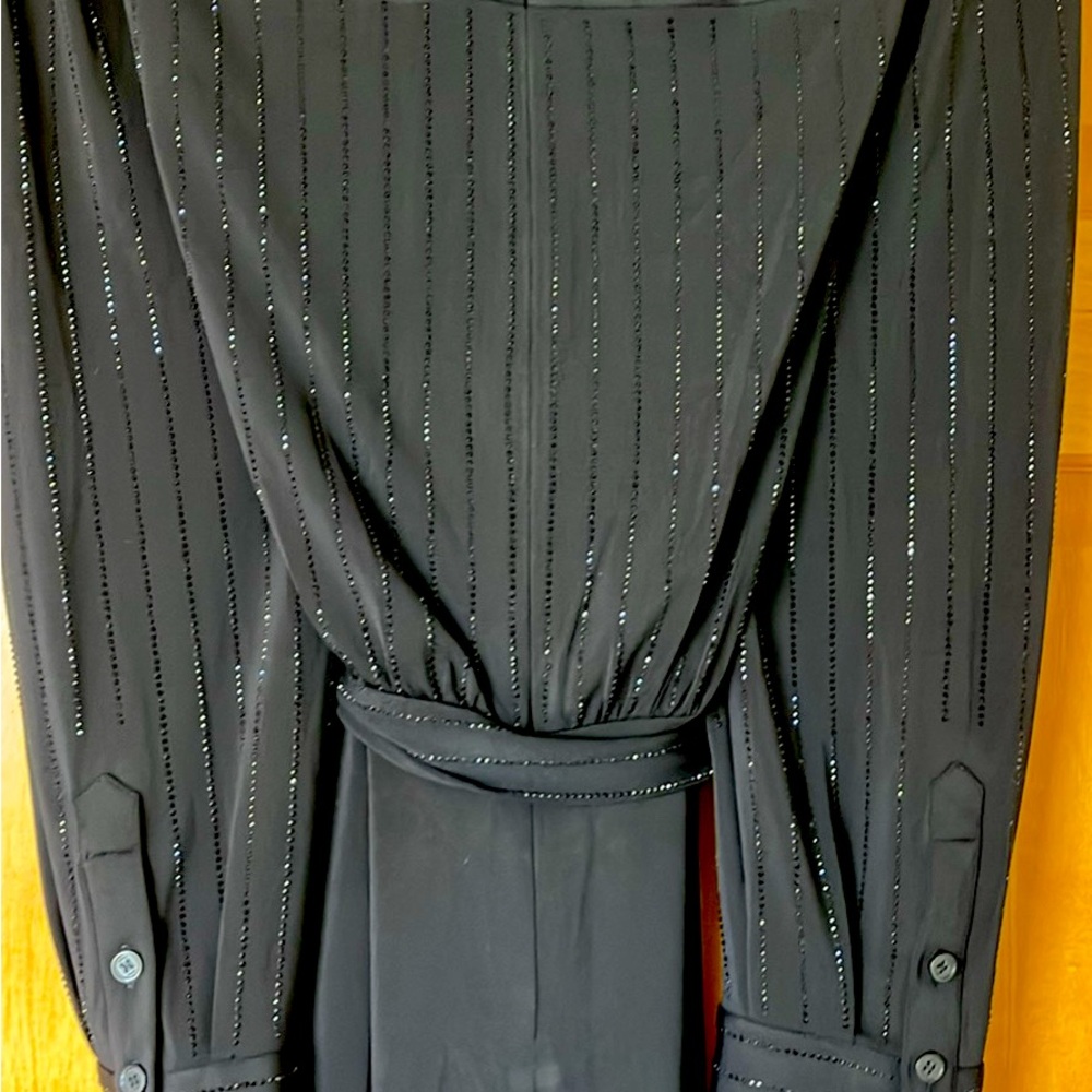 DKNY BLACK SPARKLY PANTS SUIT NWT